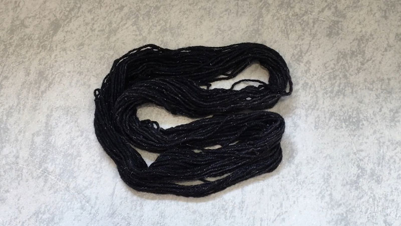 Dye Thread on Clothes Black