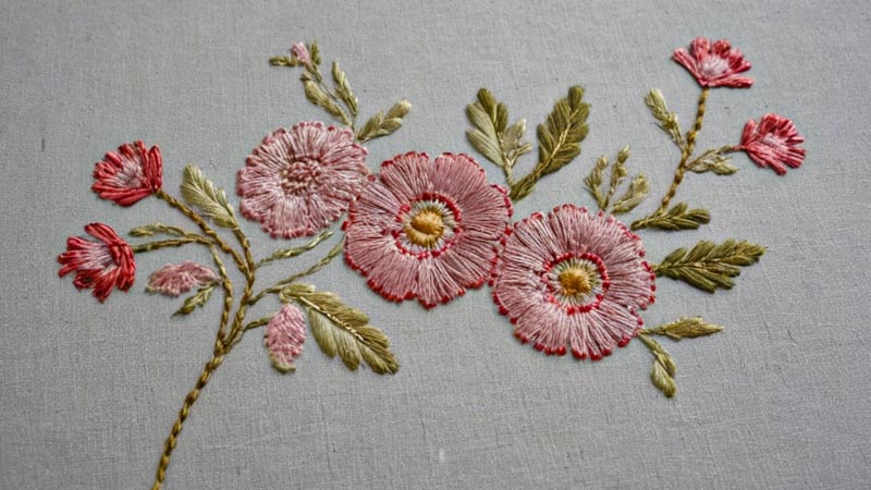 Thread Is Used for Bunka Embroidery