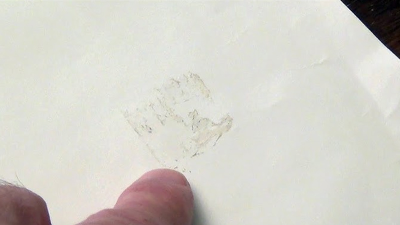 glue stick marks on paper