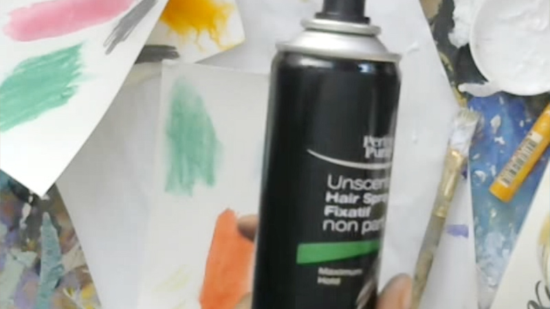 Can I use hairspray to seal oil pastels?