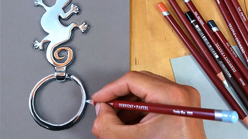 How do you make a silver color pencil?