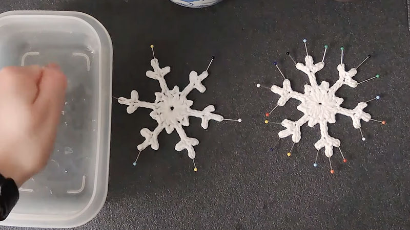 How To Stiffen Crochet Snowflakes With Glue