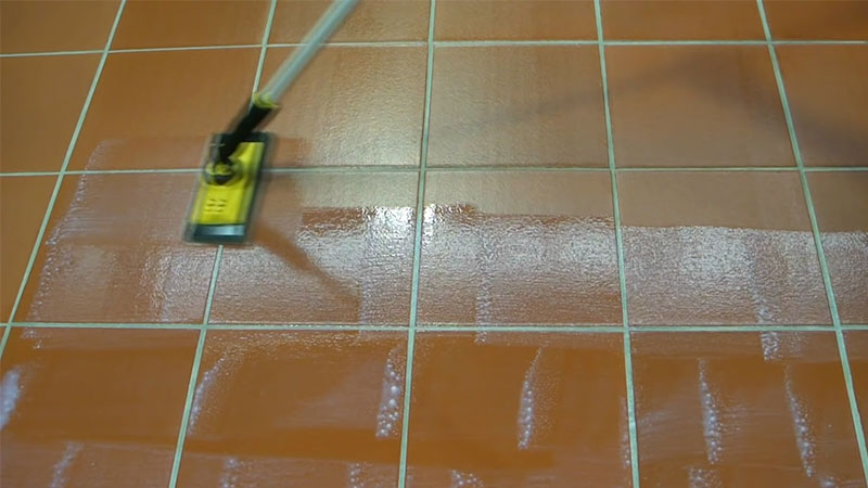 Seal Tile with Clear, Water-Based Urethane Sealer