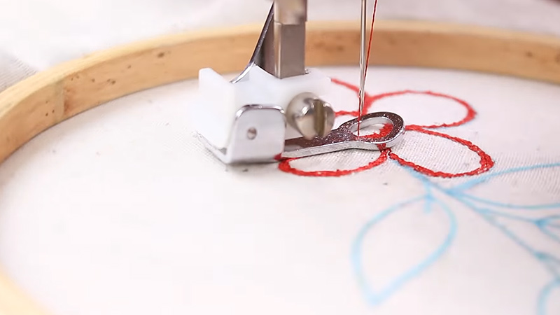 Monogramming Foot On A Sewing Machine