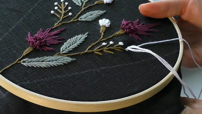 Color Embroidery Looks Good Black