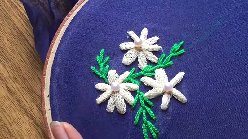 Embroider On Mesh Fabric