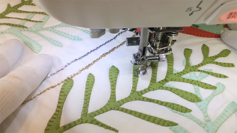 Sew Through Appliques When Quilting