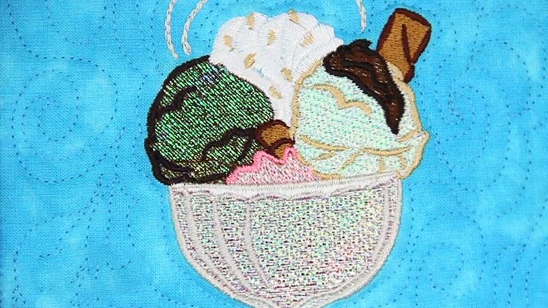 Mylar-Embroidery