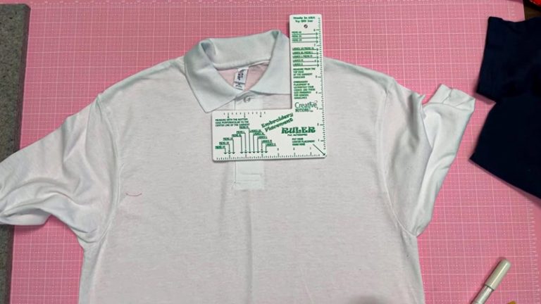 Use an Embroidery Placement Ruler