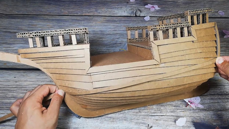 How To Make A Large Cardboard Pirate Ship Cardboard Ship DIY Wayne 