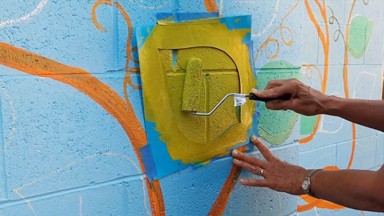 Paint a Mural on Cinder Block Wall
