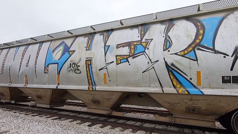 Train Cars Have Graffiti