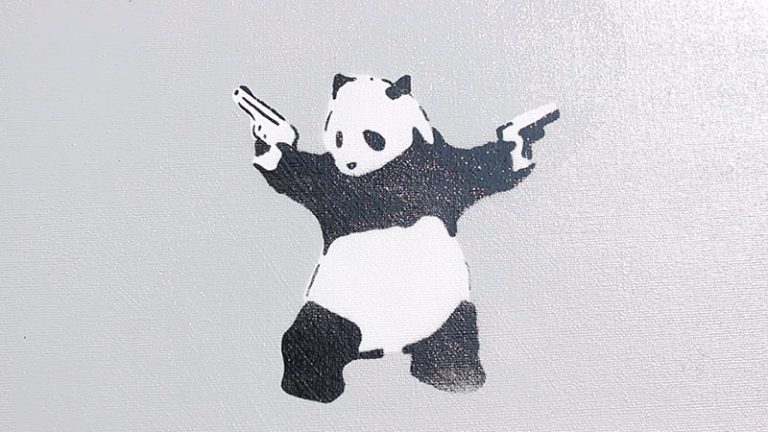 Banksy Paint Panda With Guns