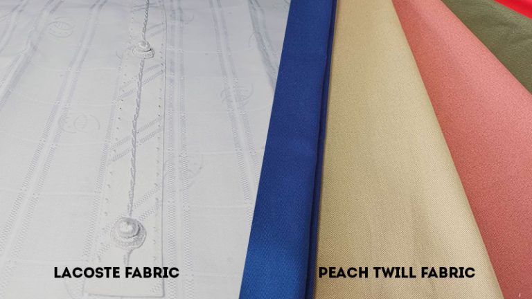 lacoste fabric vs peach twill