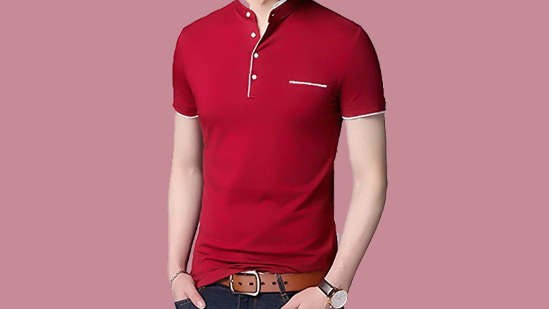 Henley Collar T-shirt