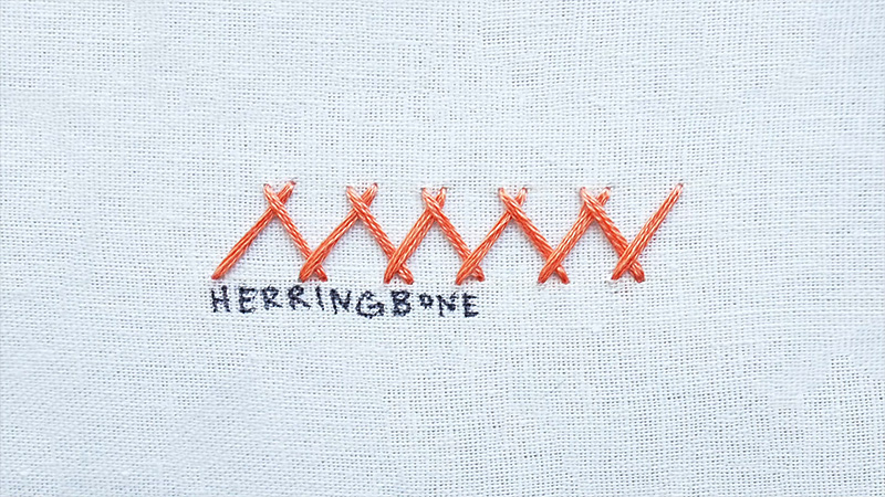 Herringbone stitch