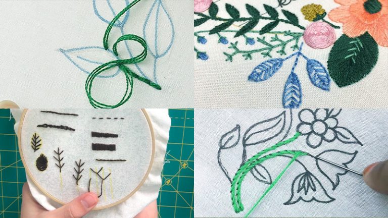 Types Embroidery Leaves