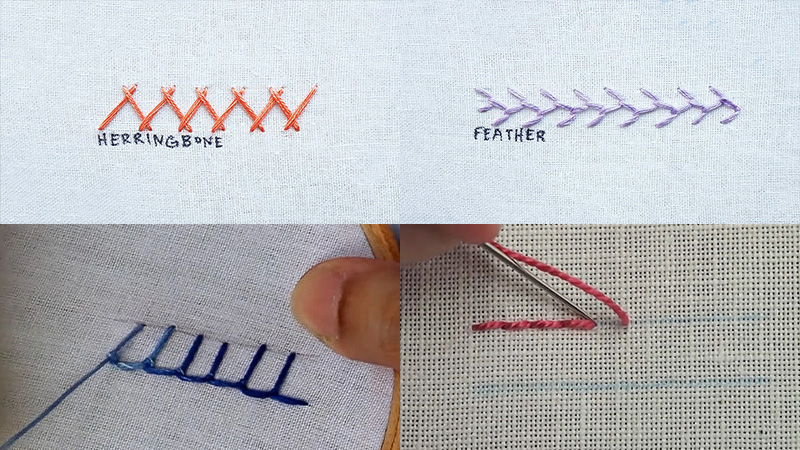 Types of quilting stitches