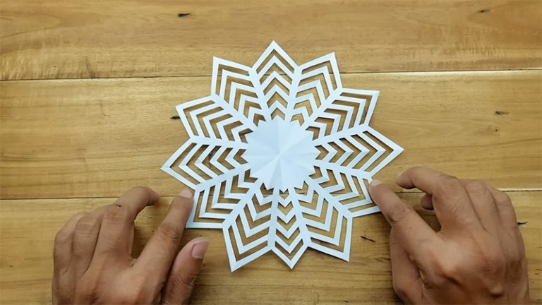 How to Make a Snowflake with Paper and Scissors