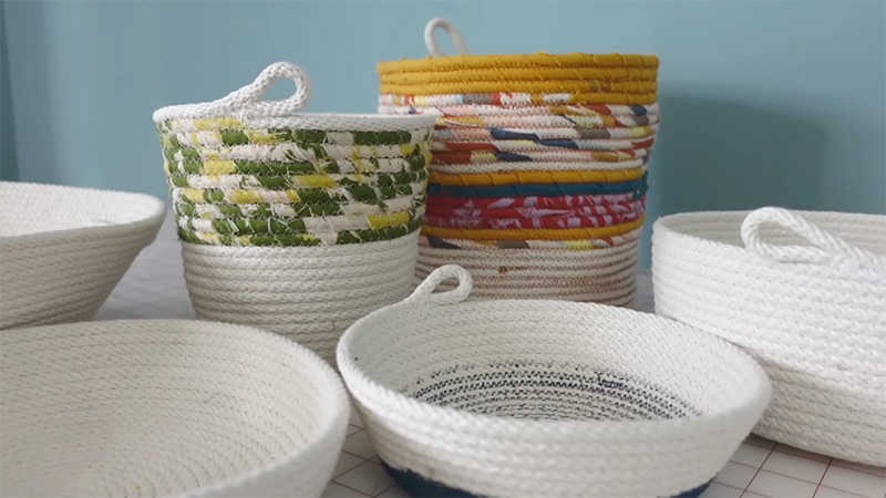 How To Make Fabric Rope Baskets