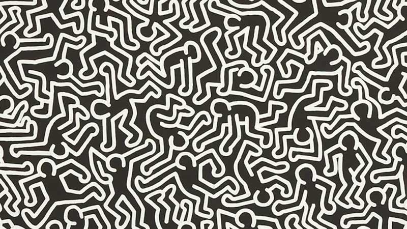 Lithography of Keith Haring