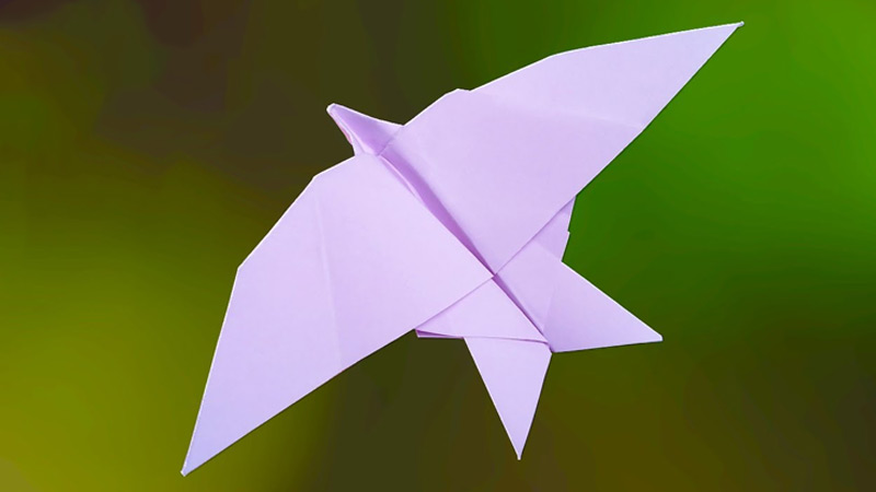 Origami Birds in Flight