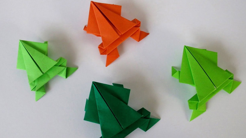 Origami Jumping Frog
