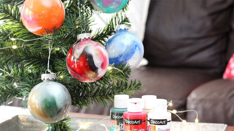 Painted Globe Ornaments