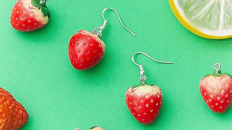 Polymer Clay Strawberry Earring Kit