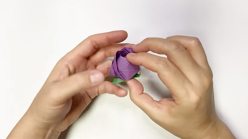 How to Make a Purple Origami Rose