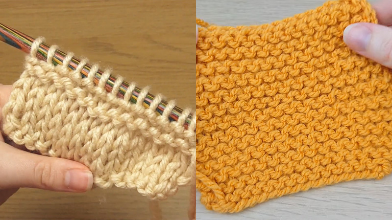 Reverse Stockinette vs Garter Stitch