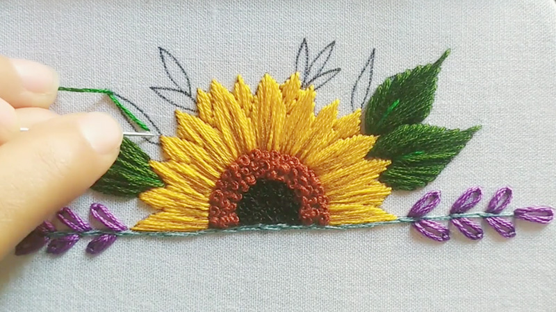What Stitches to Embroider a Sunflower