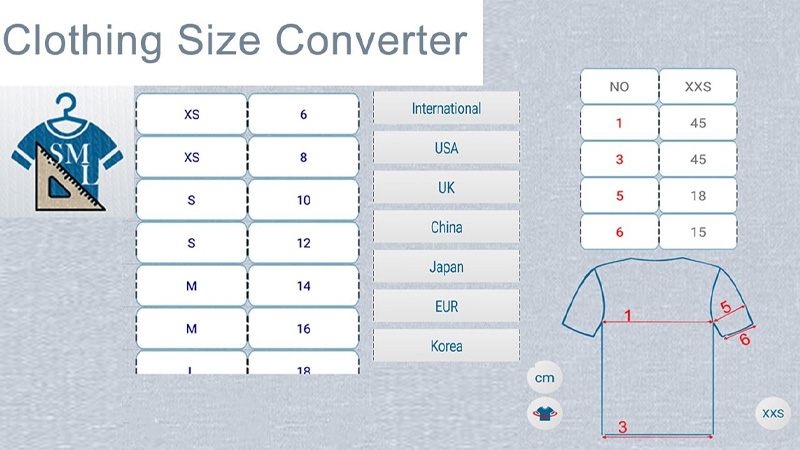 Women's to Men's Clothing Size Conversion Guide
