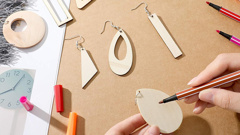 Wooden Drop Earrings Kit