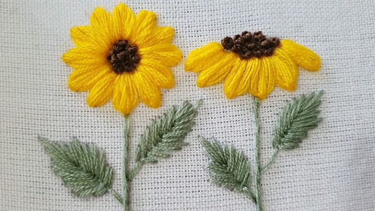 How to Embroider a Sunflower