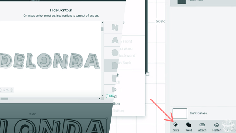 Difference Between Contour and Slice in Cricut Design Space