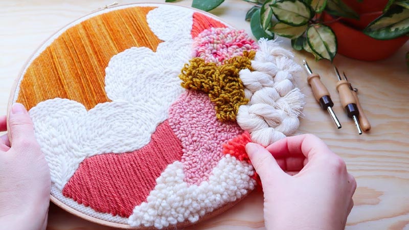 How Does Punch Needle Embroidery Create Textured Designs