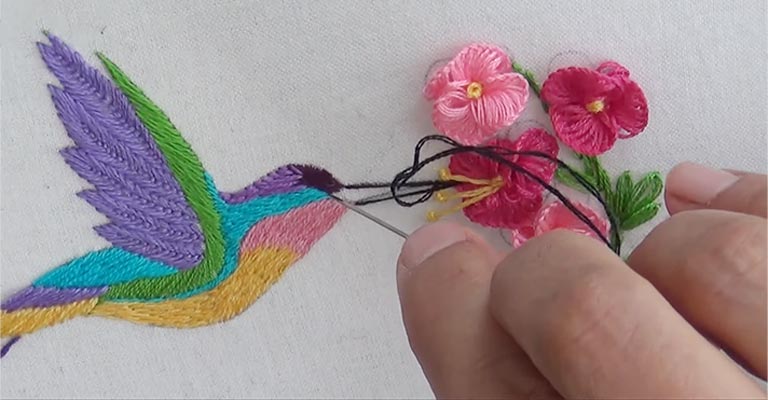 How to Embroider a Bird by Hand