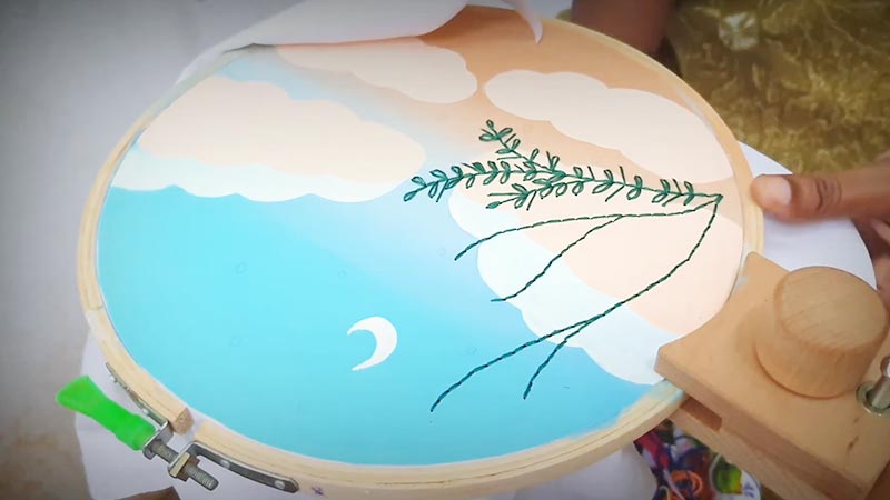 How to Paint Embroidery Hoops with Acrylic Paint