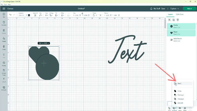 Methods of Using Weld Text and Images in Cricut Design Space