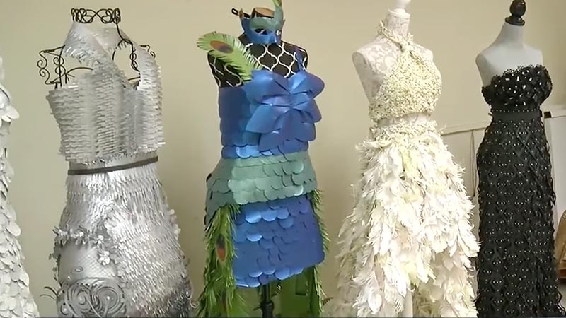 Shredded Paper Fashion Show