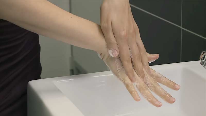 Hand Washing with Mild Detergent 