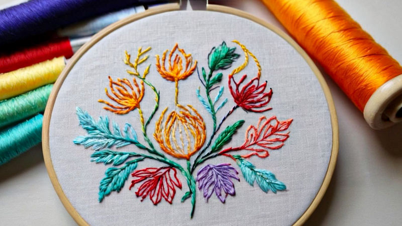 Color Embroidery Thread