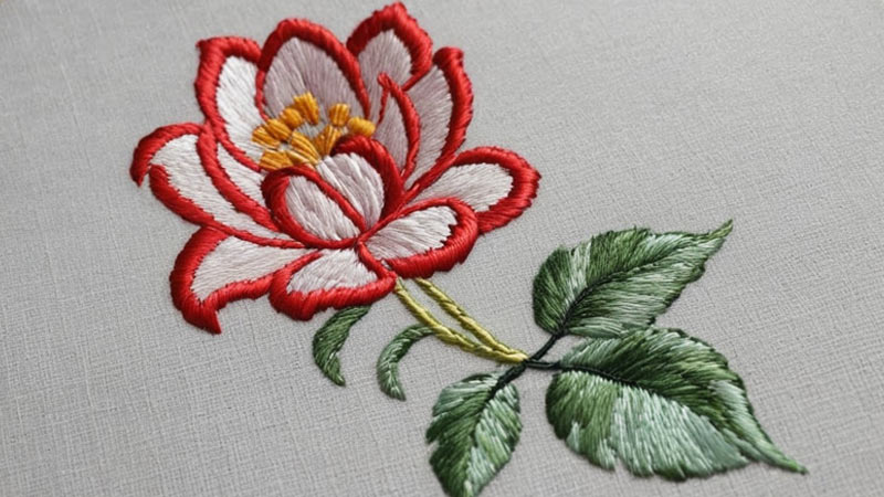 Embroidery Without Visible Ground