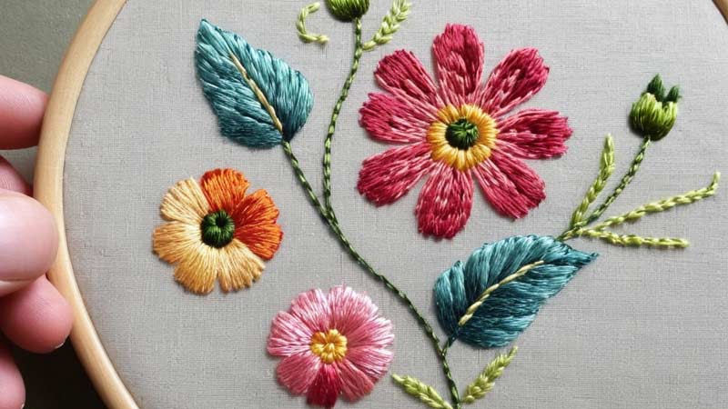 Enhancing Floral Embroidery 