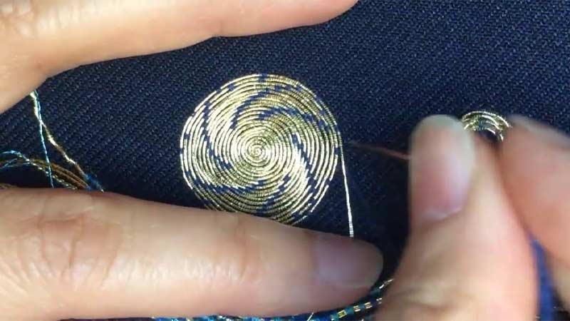 How to Infuse Gold Thread in Fabric