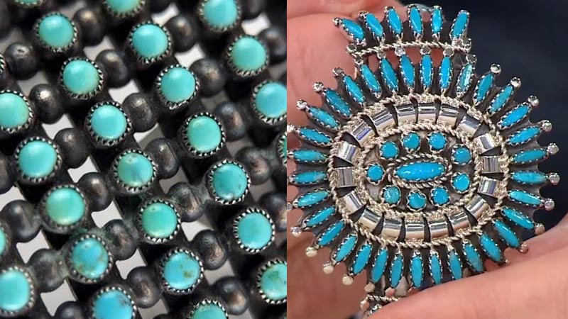 Petit Point vs Needlepoint Turquoise