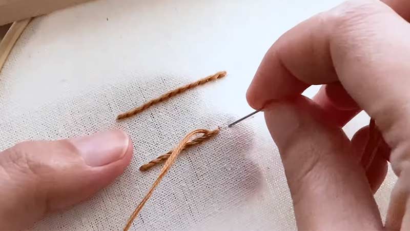 Start with a Basic Outline Stitch Needlepoint