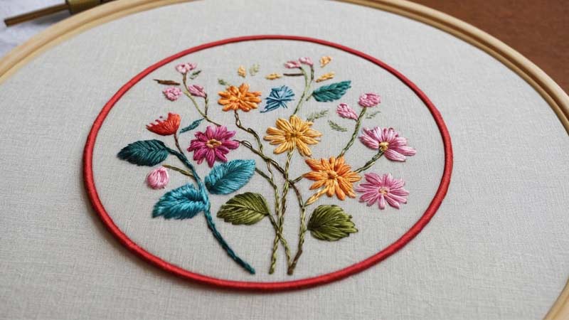 Stitches in Embroidery