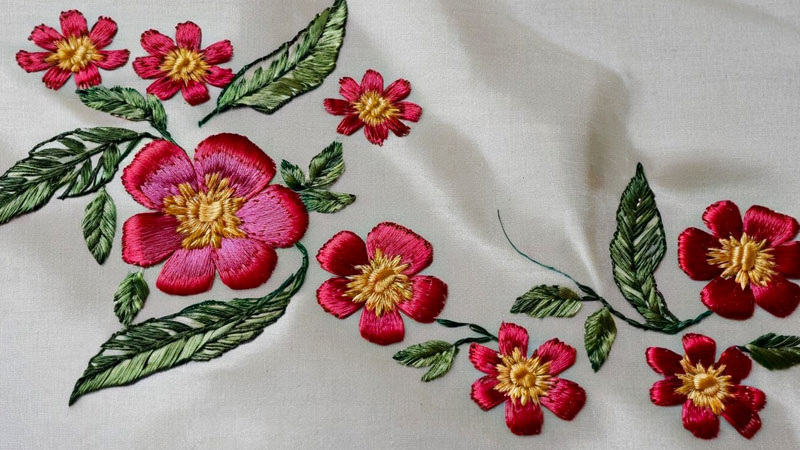 Techniques Used in Society Silk Embroidery